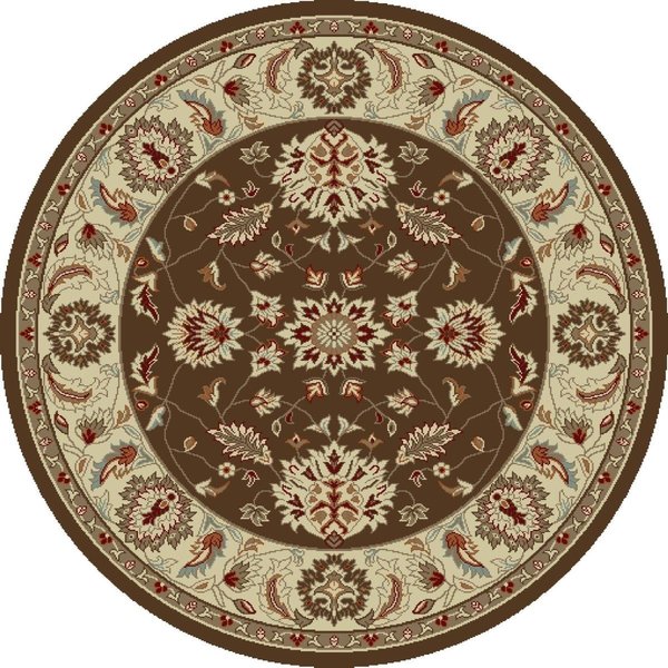 Concord Global 7 ft. 10 in. Chester Oushak - Round, Brown 97089